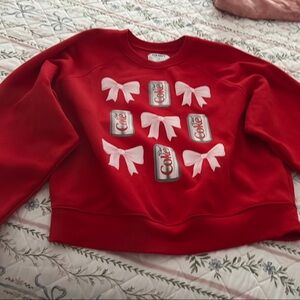 Diet Coke Red Sweatshirt with Bows Old Navy